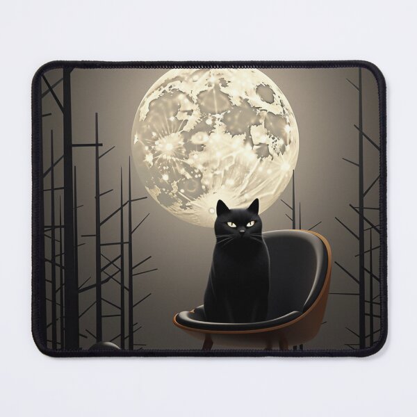 Item preview, Black cat in chair designed and sold by Lynnchabot.