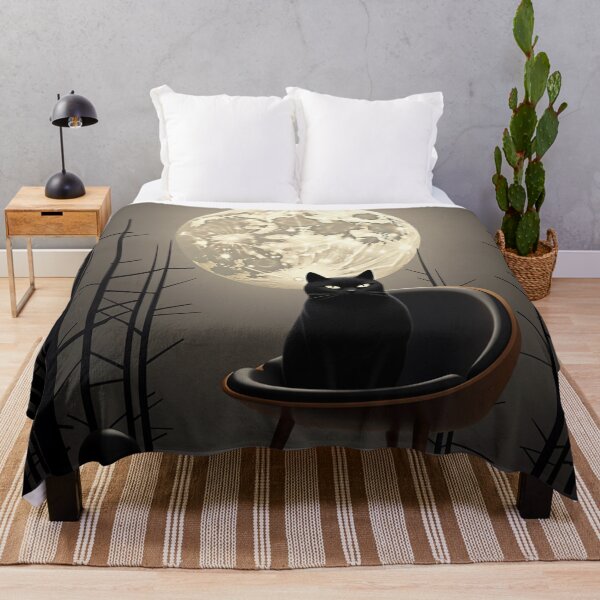 Item preview, Black cat in chair designed and sold by Lynnchabot.