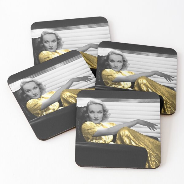Item preview, Marlene Dietrich in a golden dress designed and sold by carmencuarzo.