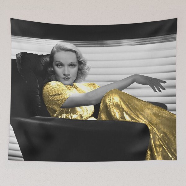 Item preview, Marlene Dietrich in a golden dress designed and sold by carmencuarzo.