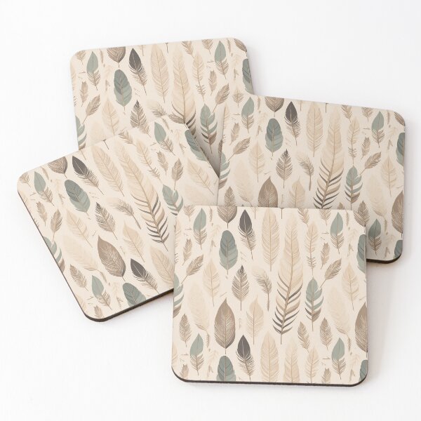 Item preview, Boho Feathers in neutral colors  designed and sold by humairadesigns1.