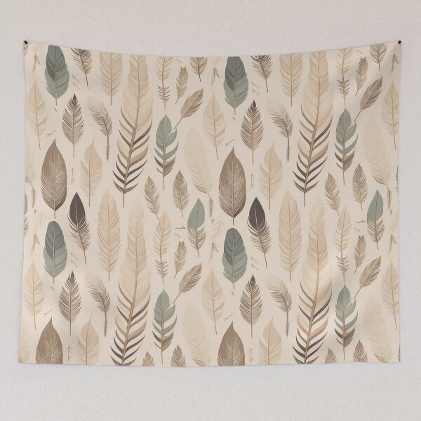 Item preview, Boho Feathers in neutral colors  designed and sold by humairadesigns1.