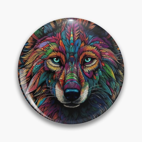 Aperçu de l'œuvre loup ayahuasca créée et vendue par bysilvaart.