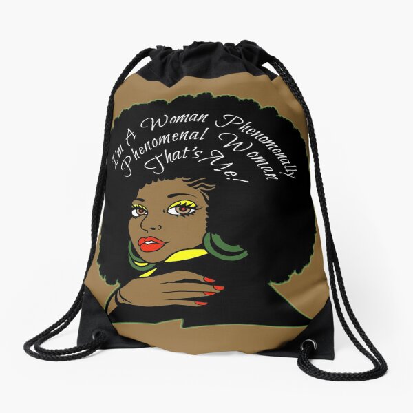 Phenomenal Woman Home Decor Drawstring Bag