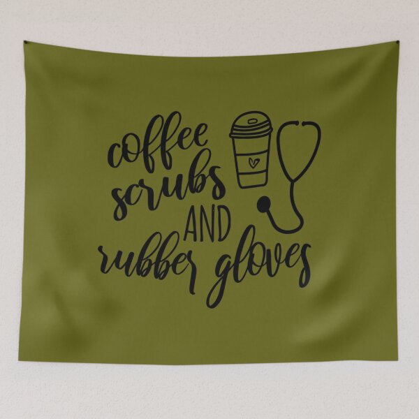 Item preview, Nurse Coffee Scrubs and Rubber Gloves 	 	 designed and sold by qxfaxkzeun85.