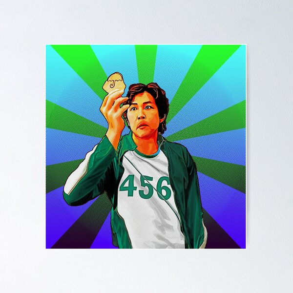 Item preview, SQUID GAME - The Man With the Umbrella (blue/green) designed and sold by JakeMauiDesign.
