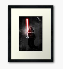 Darth Vader - Star wars lego digital art. Framed Print