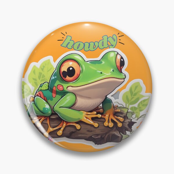 Item preview, Cute frog button designed and sold by RafaelaDonatti.