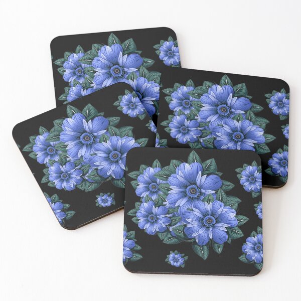 Item preview, Cute Pastel Blue Hawaiian Hibiscus Flower Pattern designed and sold by IHeartArts.