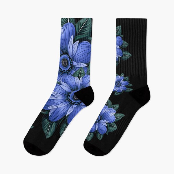 Item preview, Cute Pastel Blue Hawaiian Hibiscus Flower Pattern designed and sold by IHeartArts.