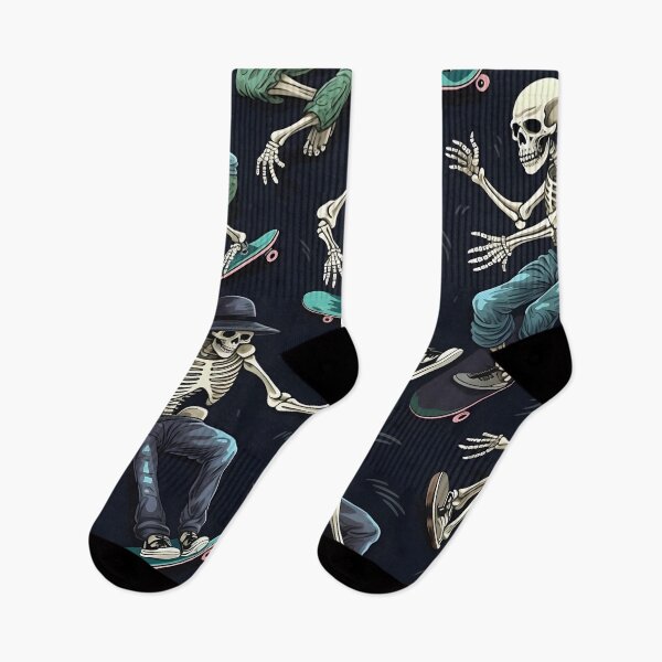 Artikelvorschau, Coole Skelette Skateboarding Musterdruck entworfen und verkauft von imaginariumlab.