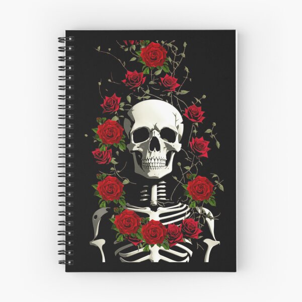 Item preview, Skeleton with Roses Design, Cool Skeleton Print on a Dark Background. designed and sold by TGAL2.