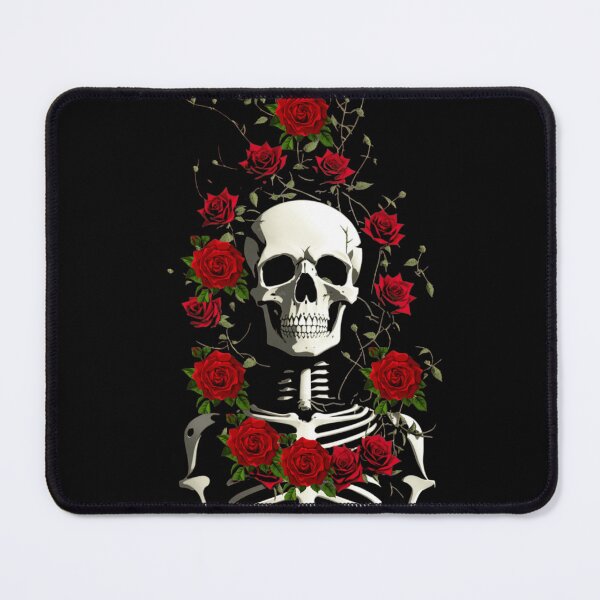 Item preview, Skeleton with Roses Design, Cool Skeleton Print on a Dark Background. designed and sold by TGAL2.