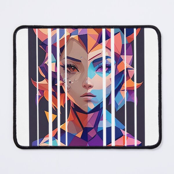 Item preview, A beautiful woman in geometric design designed and sold by njokindegwa.