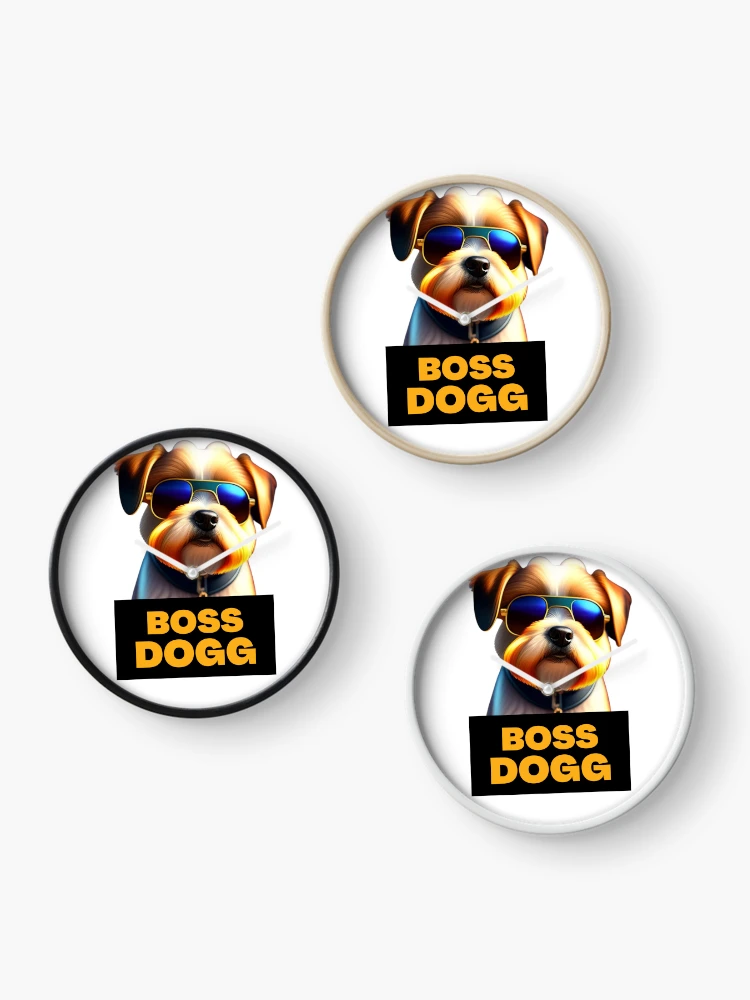 Thumbnail 3 of 4, Clock, Stylish Dog designed and sold by MxDesign-RJ.