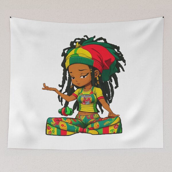 Artikelvorschau, Reggae-Yoga-Mädchen entworfen und verkauft von reggaeartgifts.