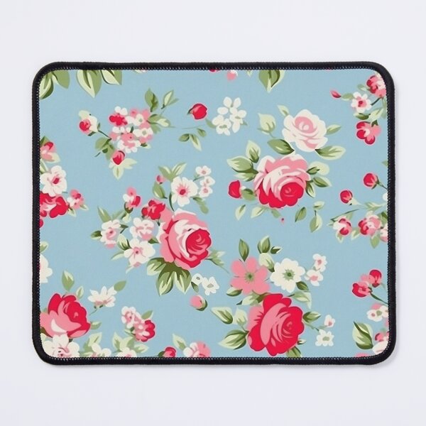 Item preview, Pretty White Floral Vintage Roses Pattern designed and sold by Sir Meow Meow.