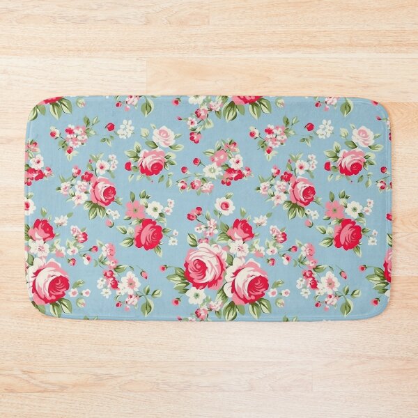 Item preview, Pretty White Floral Vintage Roses Pattern designed and sold by Sir Meow Meow.