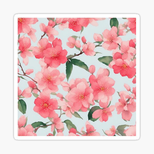 Item preview, Cheery Blossom flowers in watercolor  designed and sold by humairadesigns1.