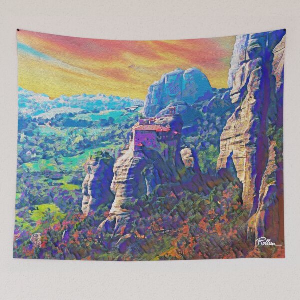 Item preview, METEORA MONASTERY  designed and sold by ArtbyRolleen.