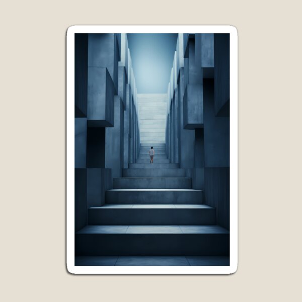 Item preview, Little man climbing big stairs designed and sold by AuraDGN.
