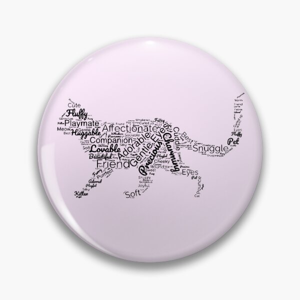 Item preview, Cat Word Cloud - Kitty Shaped Words (Suitable for Light Colors) designed and sold by Sir Meow Meow.