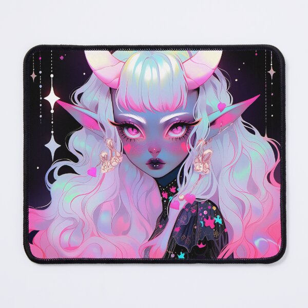 Item preview, Pretty Pink Little Demon Anime Girl designed and sold by bubblegoth.