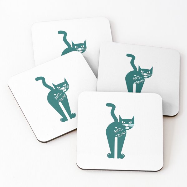 Item preview, CATS AGAINST TRUMP STICKERS, ANTI-TRIUMP designed and sold by Nyome Afrique Art & Designs .