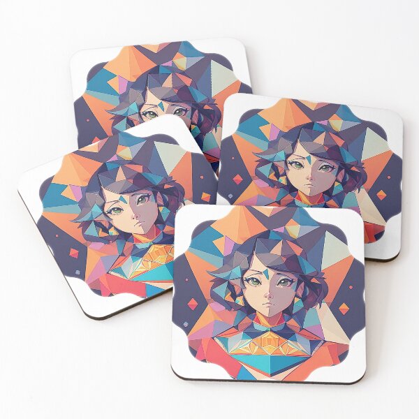 Item preview, A cute and adorable girl in geometric design designed and sold by njokindegwa.