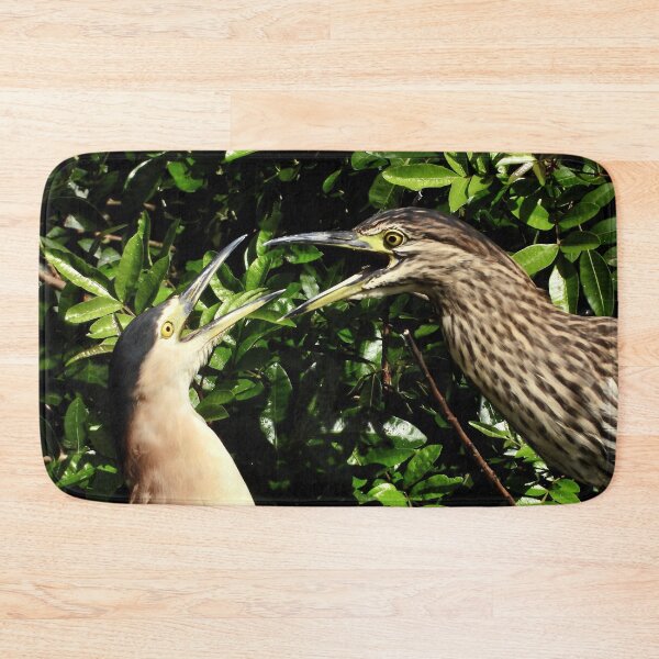 Item preview, Nankeen Knight Herons disagreeing over something designed and sold by Mark Grimsley.