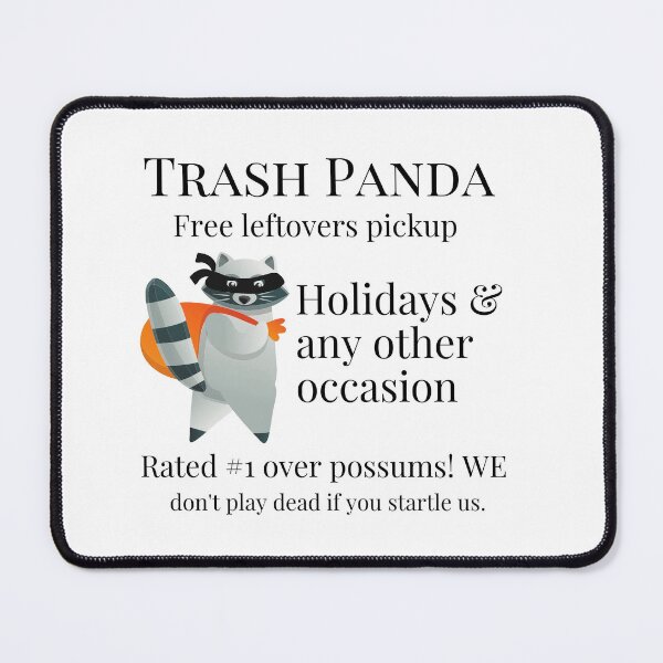 Item preview, trash panda cleanup service designed and sold by Deborah Smith.