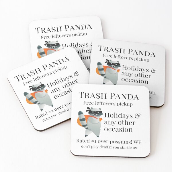 Item preview, trash panda cleanup service designed and sold by Deborah Smith.