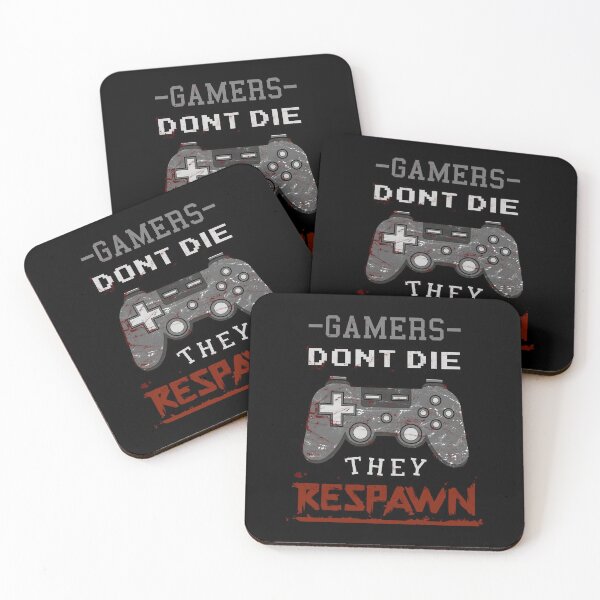 Item preview, gamers dont die they respawn (joypad) designed and sold by hayrpictures.