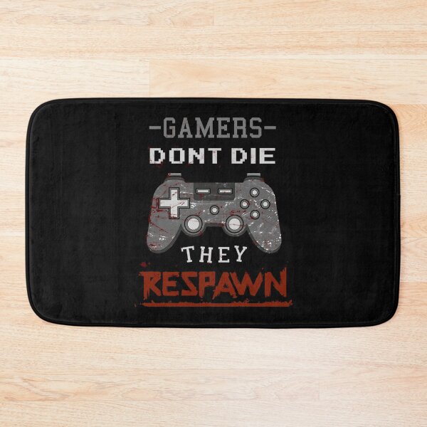Item preview, gamers dont die they respawn (joypad) designed and sold by hayrpictures.