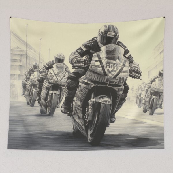 Item preview, A Superbike Race Sketch designed and sold by Sketch-Shack.