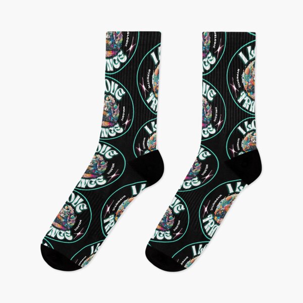 Aperçu de l'œuvre TRANCE - I Love Trance Cat (Blanc/Bleu) créée et vendue par Discothreadz.