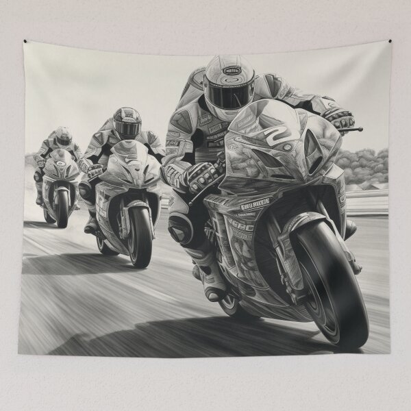 Item preview, A Superbike Race Sketch designed and sold by Sketch-Shack.