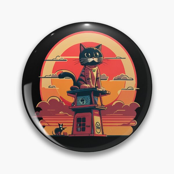 Item preview, Vintage Retro Cat On Tower designed and sold by DesignFusion2.
