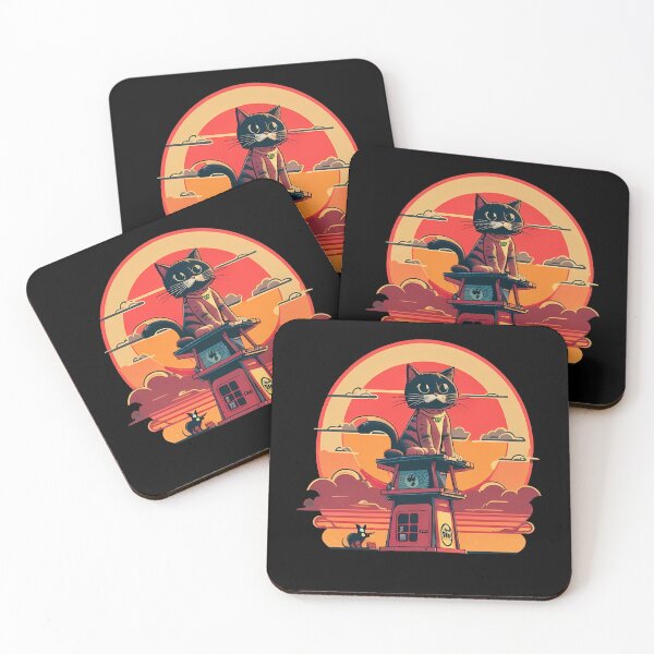 Item preview, Vintage Retro Cat On Tower designed and sold by DesignFusion2.