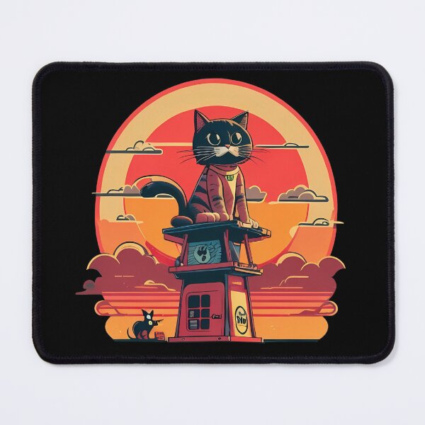 Item preview, Vintage Retro Cat On Tower designed and sold by DesignFusion2.