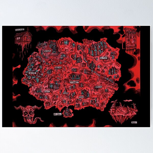Item preview, Dorohedoro map - Sorcerers' world designed and sold by Melss-jpg.