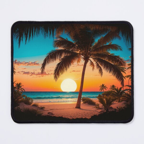 Item preview, Sunset Beach Tropical Palm Tree designed and sold by Fateh-Kro ⭐⭐⭐⭐⭐.