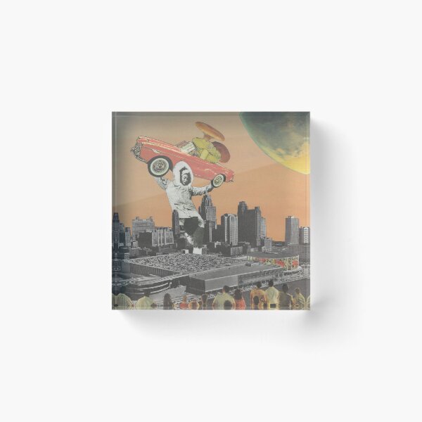 Item preview, Joyful Leap Car Delivery Service handcut collage designed and sold by Aprilinpaper.