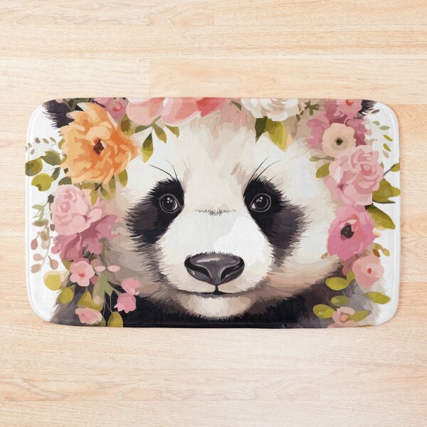 Item preview, Cute Kawaii Panda Bear with Flowers designed and sold by LOT7Clothing.