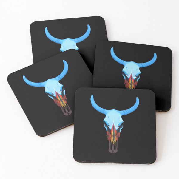 Item preview, BAJA VIBES Painted Bull Skull Classic  designed and sold by ZanderWel.