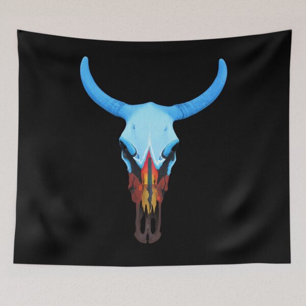 Item preview, BAJA VIBES Painted Bull Skull Classic  designed and sold by ZanderWel.