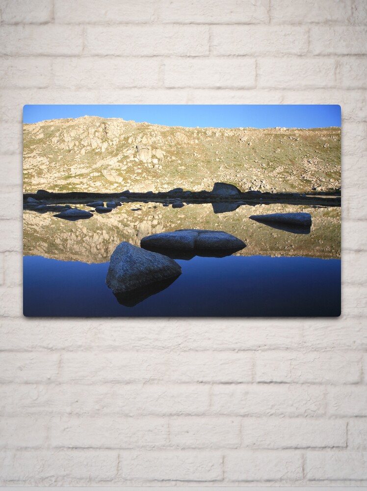 Metal Print, Early morning refections of Mt Kosciusko summit, Australia designed and sold by Michael Boniwell
