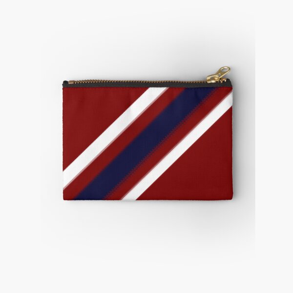 Item preview, Hand-Drawn Navy & White Retro Diagonal Stripe Pattern On Red designed and sold by BlueMoonBarn.