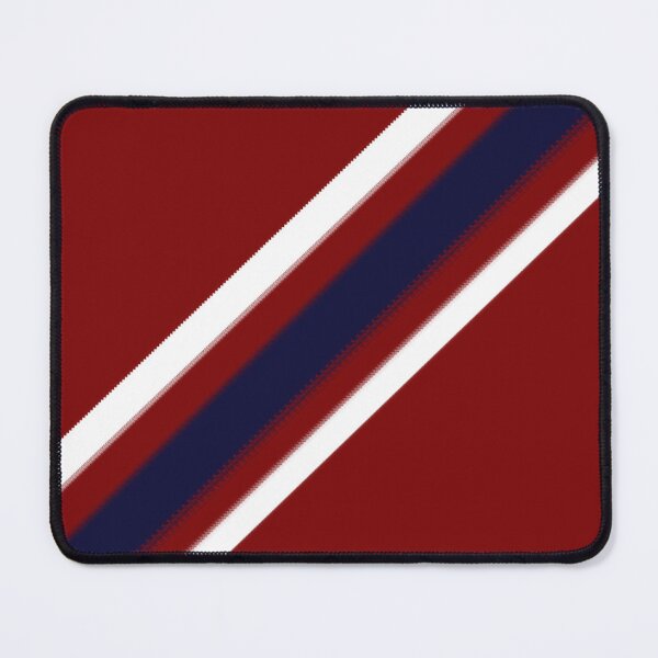 Item preview, Hand-Drawn Navy & White Retro Diagonal Stripe Pattern On Red designed and sold by BlueMoonBarn.
