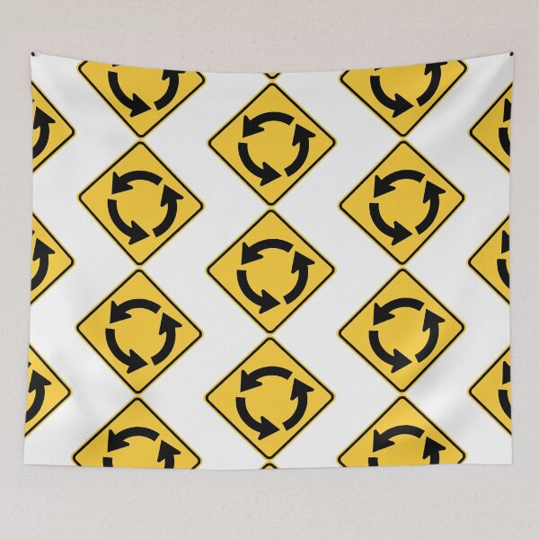 Item preview, Roundabout Sign (W2-6) designed and sold by rues4gens.